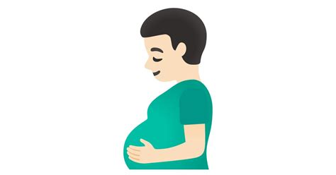 Homme Enceinte Peau Claire Emoji