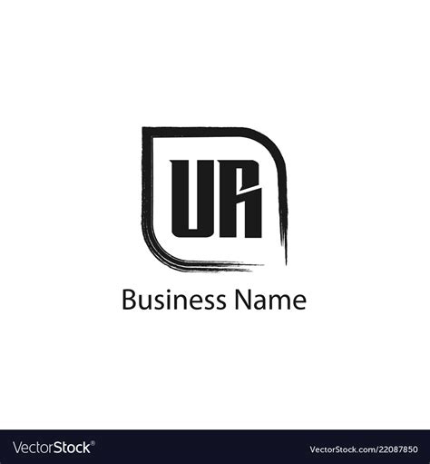 Initial Letter Ur Logo Template Design Royalty Free Vector