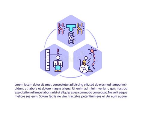 Genetic Diseases Concept Line Icons With Text Stock Vector Illustration Of Vector Syndrome