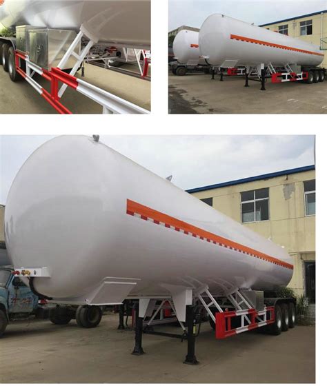 3 Axle Tank Semi Trailer For LPG Propane Dme Isobutane 59050liters