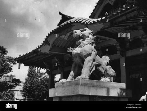 Decorative architecture at a Japanese Shinto Shrine. September 1, 1949. (Photo by B.O.A.C Stock ...