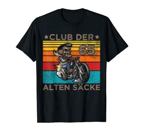 Herren CLUB DER ALTEN SÄCKE Motorradclub Biker 65 Geburtstag T Shirt