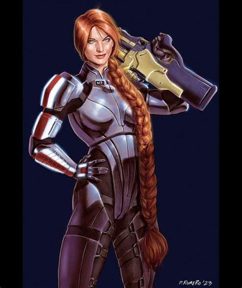 Femshep With Long Hair By Pablo Romero Rmasseffect