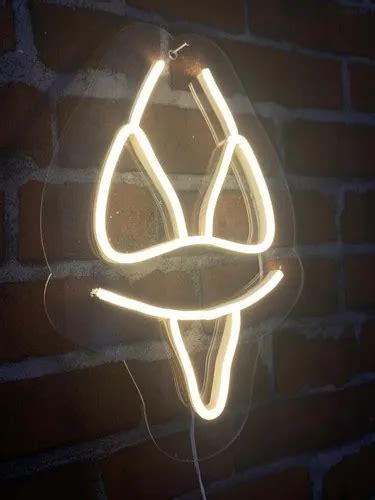 Letreiro Placa Painel Luminaria Neon Led Bikini Parcelamento Sem Juros