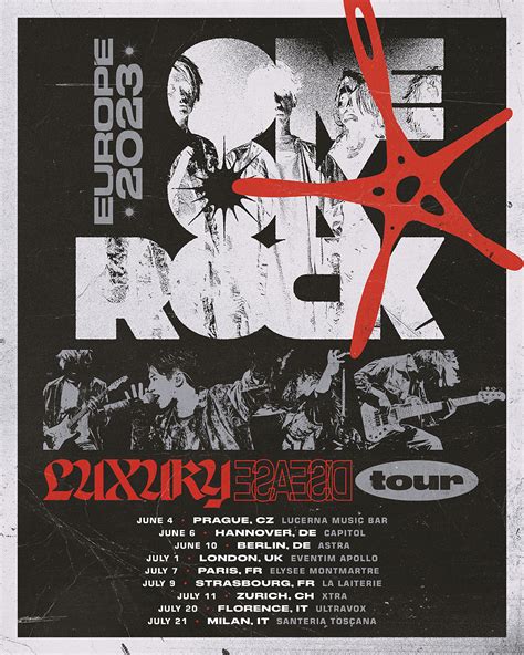 LUXURY DISEASE TOUR EUROPE 2023 ONE OK ROCK Official Website By 10969