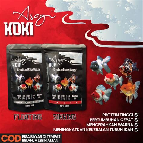 Jual Asagi Koki 100g Goldfish Pelet Pakan Ikan Gold Fish Floating