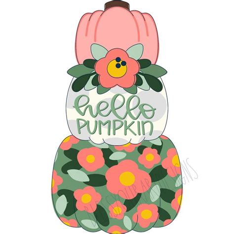 Door Hangertemplate Stacked Pumpkin Door Hanger Template Digital