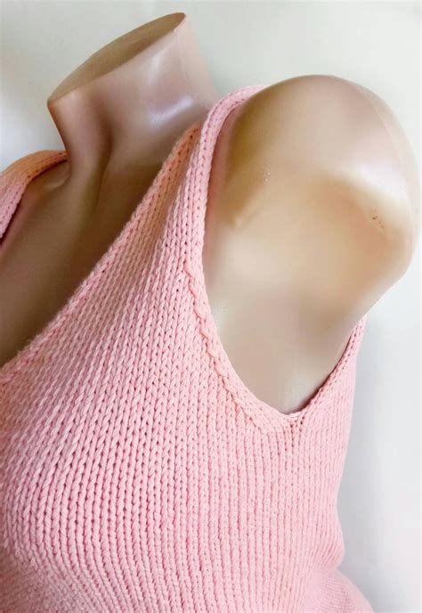 Cotton Knit Top Loose Tank Knit Top Summer Top Women Tank Tops Etsy