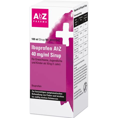 Ibuprofen AbZ 40 Mg Ml Sirup AbZ Pharma GmbH