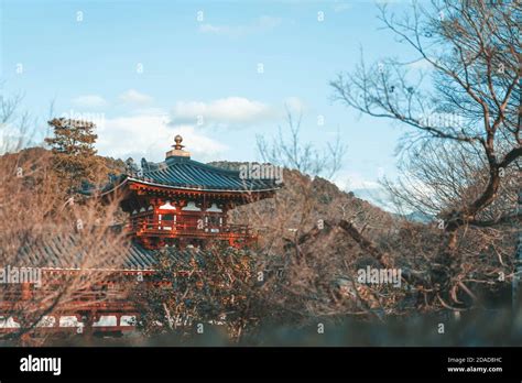 Phoenix Hall Building In Byodoin Temple Famous Buddhist Temple In Uji