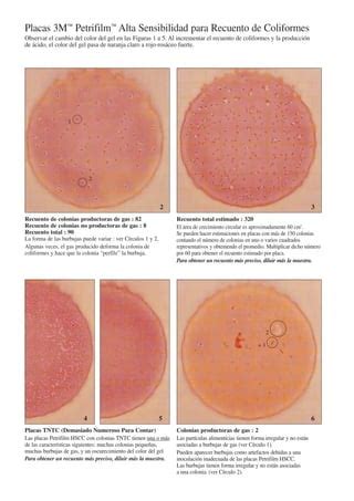 Cartilla Para Recuento De Coliformes Alta Sensibilidad Petrifilm Pdf