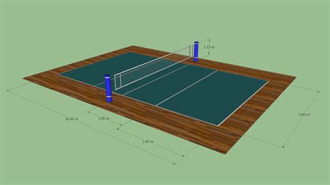 cancha voleibol sentado.skp | 3D Warehouse