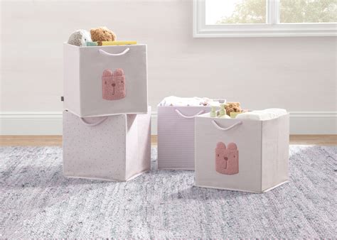 babyGap 4-Pack Brannan Bear Fabric Storage Bins with Handles | Delta