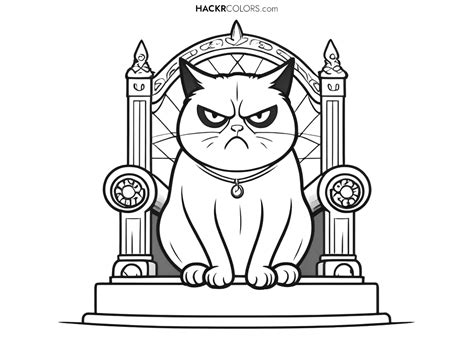 Grumpy Cat Rules | Free Unique Printable Coloring Pages for Kids