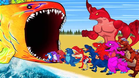 Full EVOLUTION Godzilla Dinosaurs Bloop Vs The Red Bluster