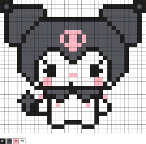 Kuromi Perler Beads Free Patterns Artshow