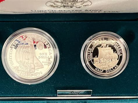 1992 United States Mint Columbus Quincentenary Coins 2 Coin Set SC54