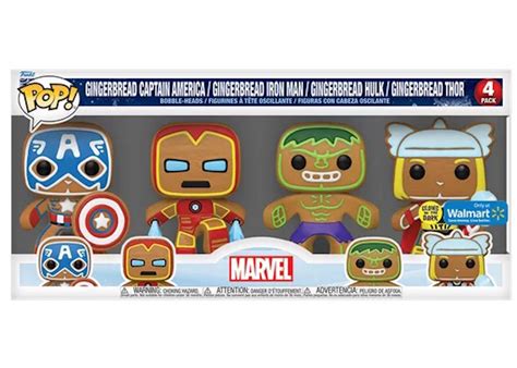 Funko Pop Marvel Gingerbread Captain America Gingerbread Iron Man Gingerbread Hulk