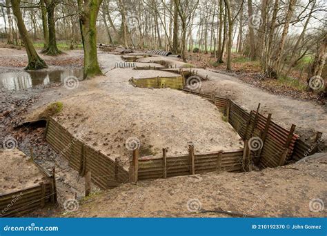 WW1 Trenches At Sanctuary Wood, Ypres, Belgium. Editorial Photo ...