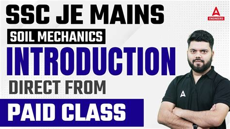 SSC JE Mains Soil Mechanics Introduction Direct From Paid Class