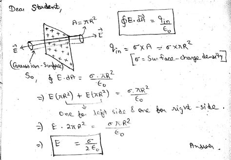 2 Using Gauss S Law Deduce An Expression For Electric Field Intensity