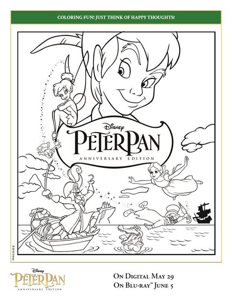 Peter Pan Free Coloring Pages