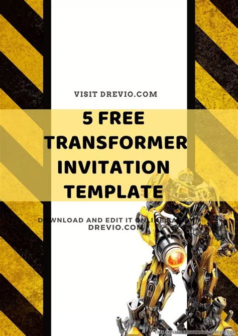 Free Printable Transformer Invitation Templates Transformer Birthday