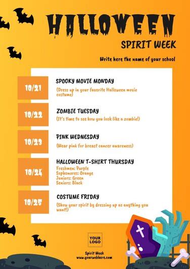 Free Editable Spirit Week Poster Templates