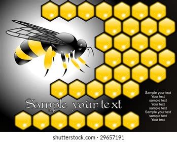 Bee Poster Vector Stock Vector (Royalty Free) 29657191 | Shutterstock