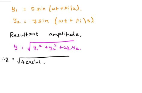 SOLVED A Show In A Phasor Diagram The Following Two Harmonic Waves