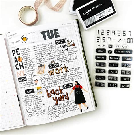 lets  digital clock stamp set  clear time stamps  journaling