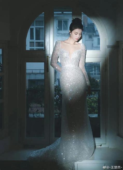 Beauty Photo Of Wang Churan S Sequined Dress Inews