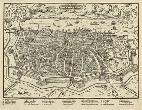 Antwerpen By Lodovico Guicciardini Sanderus Antique Maps Antique