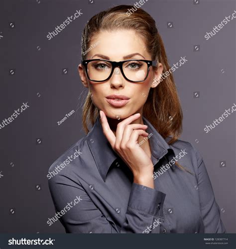 Successful Business Woman Isolated Over White Foto Stock 128387714