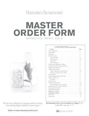 Fillable Online Master Order Form Global Sponsoring Fax Email Print