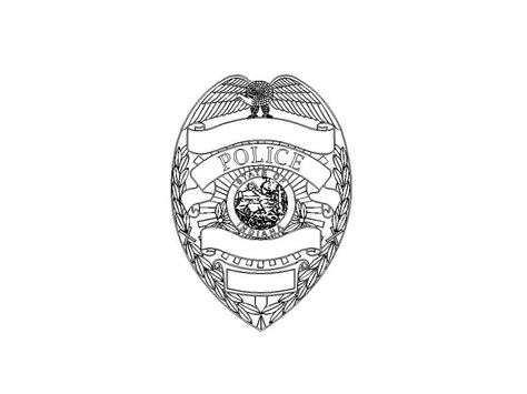 Blank Police Badge & Indiana Police Badge Laser Engraving Cricut ...