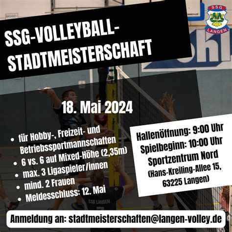 Volleyball Stadtmeisterschaften Ssg Langen Volleyball