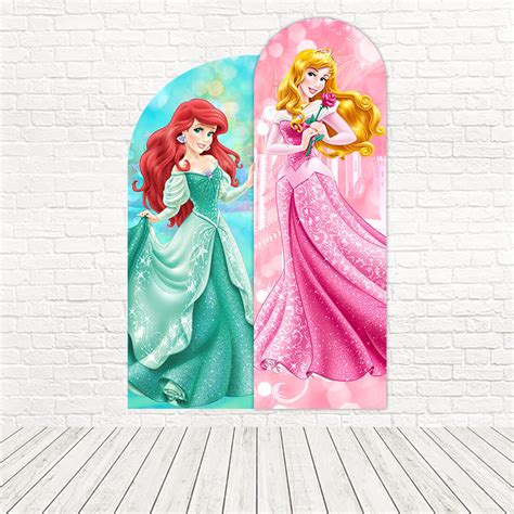 Kit Painel Romano E Meia Lua Tecido Sublimado 3D Princesas FRM 033