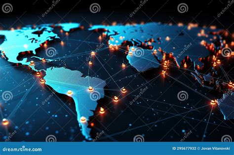 Global Connectivity Concept With Worldwide Communication Network