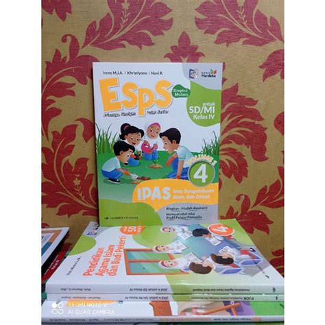 Buku SD ESPS IPAS Kelas 4 SD MI Vol 1 2 Kurikulum Merdeka Erlangga