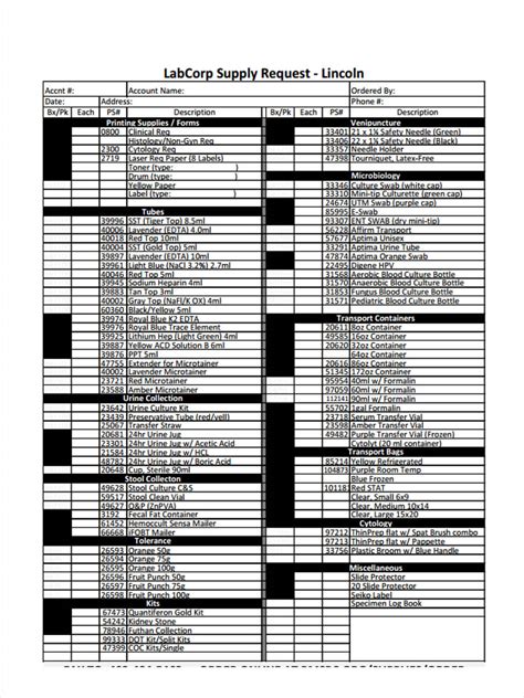 Printable Lab Requisition Form Labcorp