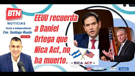 En Vivo Eeuu Recuerda A Daniel Ortega Que Nica Act No Ha Muerto