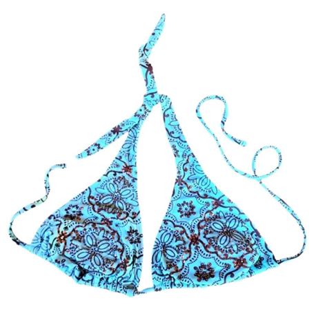 Vintage Y2K Xhilaration Bikini Top Size XL Blue Depop