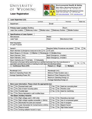 Fillable Online Uwyo Laser Registration Form Uwyo Fax Email Print