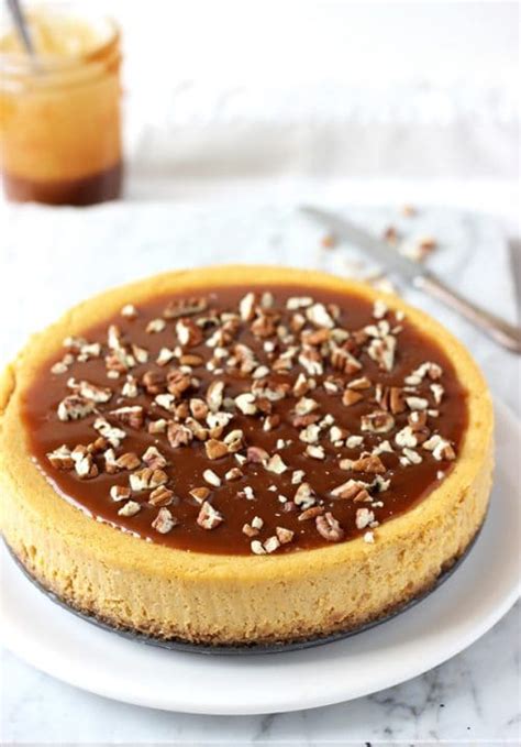 Pumpkin Pecan Cheesecake With Salted Caramel Sauce A Classic Twist
