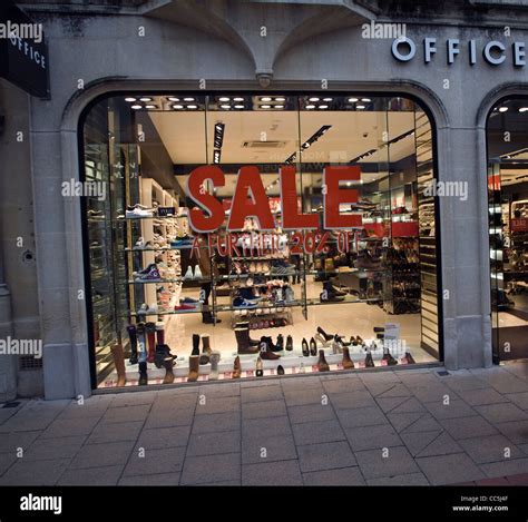 Sale Sign Shop Window Office Shoe Shop Stock Photo Alamy