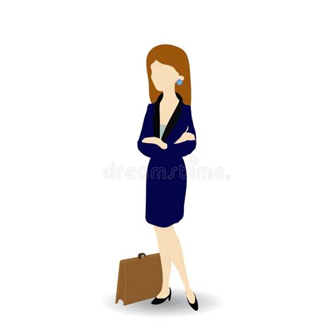 Cartoon Image Of A Confident Businesswoman Vector Illustration Stock Vector Illustration Of