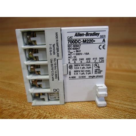 Allen Bradley 700DC M220 Relay 700DCM220 New No Box Mara Industrial