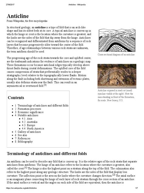 Anticline - Wikipedia | Structural Geology | Geology