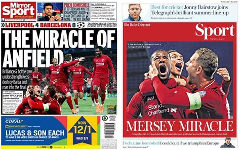 Miracle Of Anfield How The World Reacted To Liverpool S Night Of